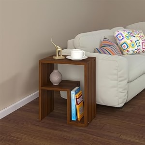 enigmatic woodworks wooden modern end table home decor for living room plant stand bed side table i finish-suede diy 14x9x18inch