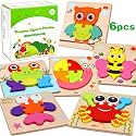 Wooden Montessori Puzzles for Toddlers Kids: Toys for 1+ Year Old Boy Girl