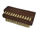 Wooden Nail Brush Cleaner with 100% Natural Boar Bristles Brown