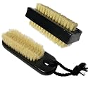 Wooden Nail Brush Cleaner with 100% Natural Boar Bristles Black