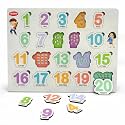 Chanak Wooden Number Puzzle for Kids, Educational Number Board for Kids, Educational Montessori Learning Puzzle for Toddlers &amp; Preschoolers, Nursery and Kindergarten Age Above 2+ Years