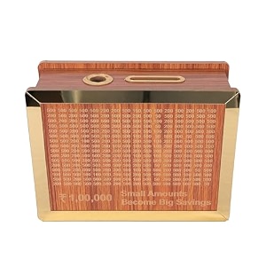 wooden piggy bank for kids amp adults coin box with carved design savings box mini bank donation box smart money box wooden coin box money saver piggy bank with numbers 4