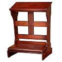 Wooden Prayer Bench Kneeler with Padded Cushion & Slanted Desktop Bible Shelf, Devotional Kneeling Table for Church & Meditation, 23”x20”x32”