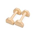 Wooden Push Up Bars for Calisthenics & Handstand Training | Heavy Duty Pine Wood Parallettes for Home Gym Workout | Non-Slip Pushup Handles Set of 2