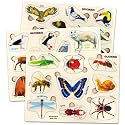 Wooden Puzzles for Toddlers 1-3 - 3 Montessori Kids Puzzles Ages 2-4