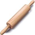 Wooden Rolling Pin, Beech Wood, 17.6" Dough Roller for Baking