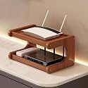 Wooden Router Shelf, Home Media Storage Cabinet, Storage Box WiFi Desktop, Cable Management Hider, Plug, Internet Cables, Devices Etc(Second Layer 30cm/11.8in)