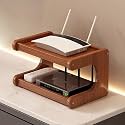 Wooden Router Shelf, Home Media Storage Cabinet, Storage Box WiFi Desktop, Cable Management Hider, Plug, Internet Cables, Devices Etc(Second Layer 50cm/19.6in)
