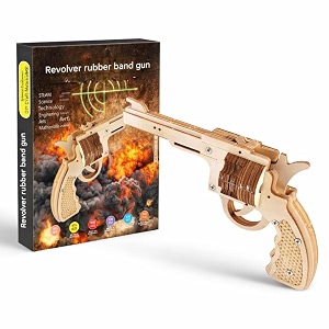 Wooden Rubber Band Gun Toy DIY STEM