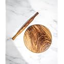 Carved from Single Block of Chichola Wood Chakla Belan | No Dyes or Polish - Natural Finish | 11 Inch Diameter and 1.5 Inch Thick (Classic Oak Ring Base Chakla Belan Polpat)