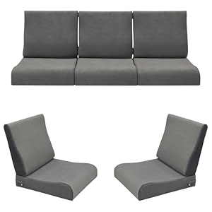 wooden sofa cushion full set of 10 for 5 seater 55 density pu foam amp fully customizable-cushion for wooden sofa with washable fabric and inner fabric 311 light grey