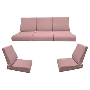 wooden sofa cushion full set of 10 for 5 seater 55 density pu foam amp fully customizable-cushion for wooden sofa with washable fabric and inner fabric 311 dusty rose