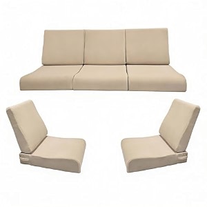 wooden sofa cushion full set of 10 for 5 seater 55 density pu foam amp fully customizable-cushion for wooden sofa with washable fabric and inner fabric 311 beige