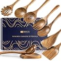 Wooden Spoons for Cooking, 9-Piece Acacia Wood Utensil Gift Set