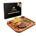 Wooden Steak Plates Board set include 2 Sauce Cups,Food Serving Tray