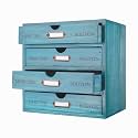 Small Wooden Drawers Wooden Box with Drawer Blue