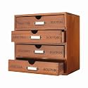 Small Wooden Drawers Wooden Box with Drawer Brown
