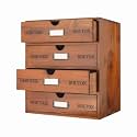 Large Wooden Drawers Wooden Box with Drawer Brown