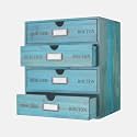 Large Wooden Drawers Wooden Box with Drawer Blue