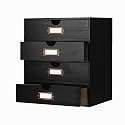 Large Wooden Drawers Wooden Box with Drawer Black