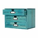 Small Wooden Drawers Wooden Box with Drawer Blue