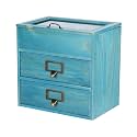 Small Wooden Drawers Wooden Box with Drawer Blue