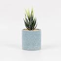 Wooden Street Beamify Artificial Flower with Ceramic Pot for Home &amp; Office Decor | Faux Floral Arrangement for Tabletop &amp; Shelves | Maintenance Free Realistic Artificial Plant | Aqua Blue