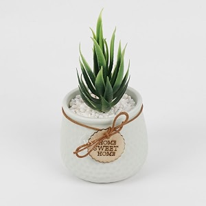 wooden street bloomify artificial flower pot for home amp office  maintenance-free decorative plant for living room bedroom or tabletop  ceramic artificial faux decor  light green