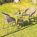 Wooden Street Metal Table & Chair Set (Finish Color - Brown, Pre-assembled)