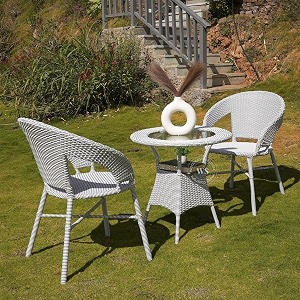 wooden street sienna outdoor seating chair 23lx19wx31h inches and table 24lx24h inches set garden patio coffee table set with storage outdoor balcony wicker furniture set grey dual tone 2 seater 1 year warranty