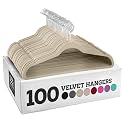 Wooden Suit Hangers Pack of 20 with Non Slip Pants Bar - Smooth Finish Solid Wood Coat Hanger with 360° Swivel Hook and Precisely Cut Notches for Camisole, Jacket, Pant, Dress Clothes Hangers