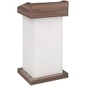 Wooden Tabletop Presentation Lectern Slanted Desktop Podium Stand with Storage and Wire Hole Floor Hosting Reception Desk Pulpit for Classroom Church Conference