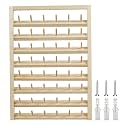 Wooden Thread Holder 48 Spool Rack, Wall-Mounted Sewing Organizer with Screws, Rustic Thread Storage for Embroidery, Craft Supplies, and Hair Bands – Perfect for Neat and Accessible Sewing Spaces