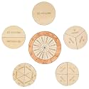 Wooden Time Fraction Learning Clock, Cognitive Education Puzzle Toys for Children Learning to Tell Time Set Up for an Hour (Wood)