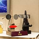 Wooden Twist Handcrafted Nose Shaped Spectacle Holder/Specs Stand (Lips + Mustache)