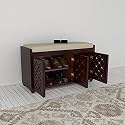 Wooden Twist Wooden Shoe Rack Cabinet in Teak Wood (Design-2)
