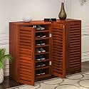 Wooden Twist Wooden Shoe Rack Cabinet in Teak Wood (Design-3)