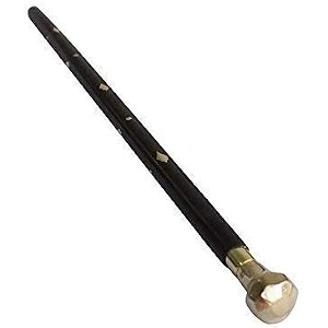 wooden walking stick sheesham wood with brass handle-24 inch black
