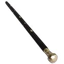 Wooden Walking Stick Sheesham Wood with Brass Handle-(24 Inch) Black