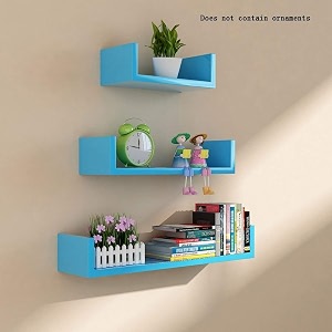 Wooden Wall Mounted Shelf for Home Office