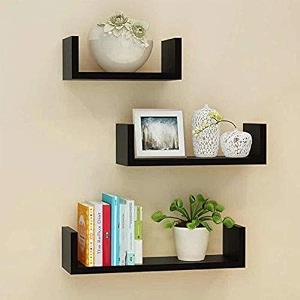 Wooden Wall Mounted Shelf for Home Office