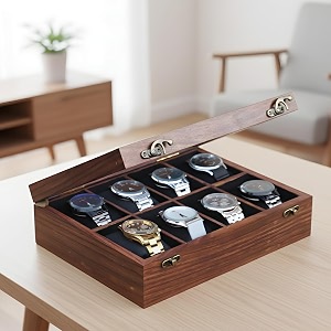 wooden watch box - watch display case for men and women luxury watch box for 8 slots gift for father39s day birthday anniversary christmas new year valentine39s day  new brown 8 slots 