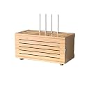 Wooden WiFi Router Storage Box Cable Management Hider Home Media Storage Cabinet Rack Organized Power Strip for Living Room, Office, Bedroom(Natural B)