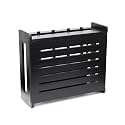 Wooden WiFi Router Storage Box - Standard Decorative Modem Shelf Hider Cover with Cable Management System for Living Room, Office, Bedroom(Black)