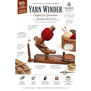 wooden yarn ball winder knitting crocheting wool ball maker machine primum quality rosewood wood