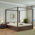 WOODENJOY Sheesham Wood King Bed With Drawers