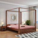 WOODENJOY Sheesham Wood King BedWooden CotWooden Bed