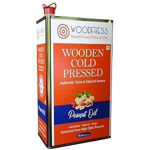 woodfress wood pressed groundnut oil 5 litre cold pressed peanut oil