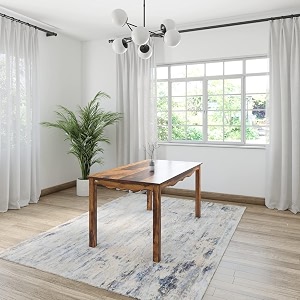 wooden 6 seater dining table  solid sheesham wood dining table 6 seater  dining room furniture  dining table without chair - natural2