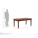 Wooden 6 Seater Table Solid Sheesham Wood Dining Table 6 Seater | Dining Room Furniture | Dining Table Without Chair - Honey1